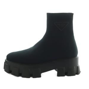 モノリス ファブリック ショートブーツ 37.5 ブラック