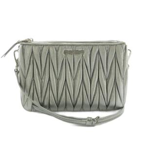 ショルダーバッグ マテラッセレザー シルバーカラー