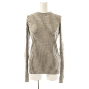 WIDE RIB CREW NECK KNIT ニット カットソー ウール グレージュ /DO OS