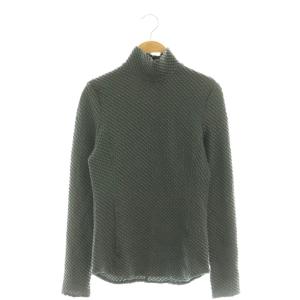 Shirring Jersey Jacquard High Neck Top トップス カットソー 長袖