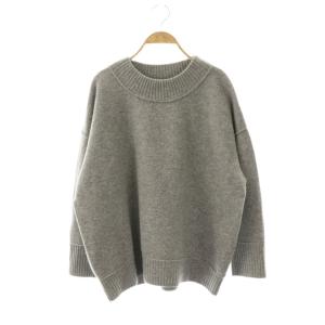 ウォッシャブルアウトリンククルーネックニット セーター プルオーバー ウール F グレー /CX OS