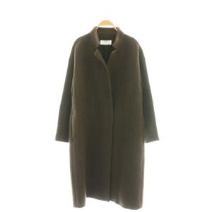 MANTECO スタンドカラーコート ロング アウター 38 ブラウン /DF OS SH