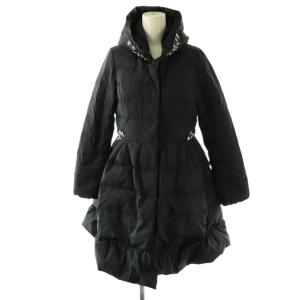 ビジュー装飾ロングダウンコート 0 ネイビー /DO OS SH