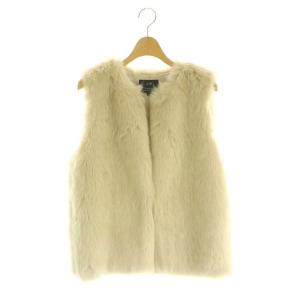 vingt-trois フェイクファー ベスト 38 アイボリー /MI OS