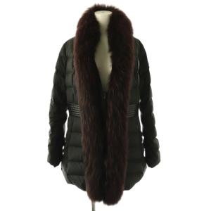 POMONA ラクーンファーダウンコート 2 ブラック LTA14A4362 /DO OS