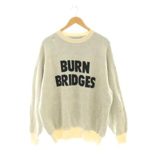 23AW ダブルジャガードロゴニット セーター アイボリー ブラック /DF OS