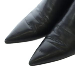 JIL SANDER ブーティ アンクルブーツ 37 23.5cm 24cm 黒 ブラック ポインテッドトゥ キトゥンヒール