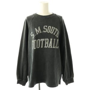 SP加工3飛び裏毛クルー S.M.SOUTH FOOTBALL スウェット カットソー M ダークグレー
