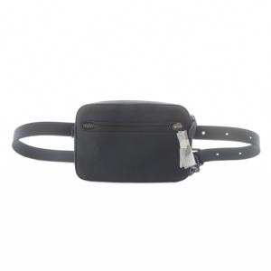 レザー ウエストバッグ ボディバッグ ショルダーバッグ 黒 ブラック 69354 /SR