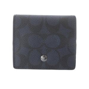 レザー シグネチャー コインケース 小銭入れ 紺 ネイビー 黒 ブラック CW360 /SR