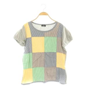 ギンガムチェック 半袖カットソー グレー マルチカラー TF-T081 /CX OS