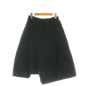 コットン スカート フレア アシメントリー ブラック /CX OS