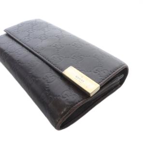 GUCCI グッチシマ 二つ折り 長財布 レザー 茶 ブラウン 291099 /SR