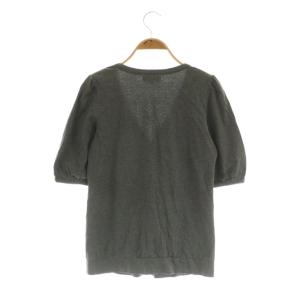 BURBERRY BLUE LABEL カーディガン 五分袖 Vネック カットソー 38 グレー /MY OS