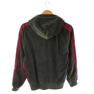 Needles MR292 Track Hoody C/Pe Velour フーディー パーカー ベロア 2 チャコールグレー
