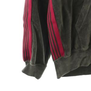 Needles MR292 Track Hoody C/Pe Velour フーディー パーカー ベロア 2 チャコールグレー
