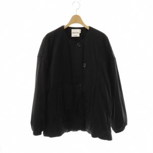 25SS Airshut ノーカラー 中綿ジャケット S ブラック