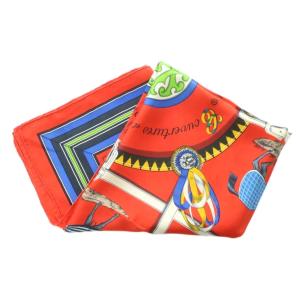 HERMES カレ90 Couvertures et tenues de jour レッド