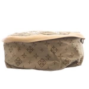 コットン モノグラム ボディバッグ ショルダーバッグ 茶色 ブラウン /SR