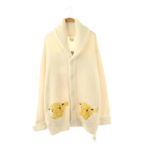 ポケモンスリープベビモコジャガードショールカーデ M-L オフホワイト マルチカラー /DO OS