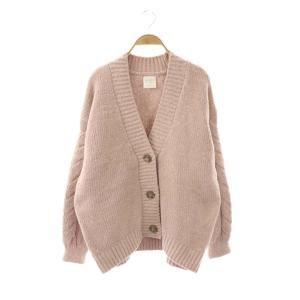 アランネップカーディガン ニット F スモークピンク /ES OS