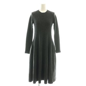 ウールカシミヤニットワンピース ロング 1 チャコールグレー /DF OS