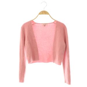 カシミヤショートボレロ カーディガン ニット XS ピンク /DF OS