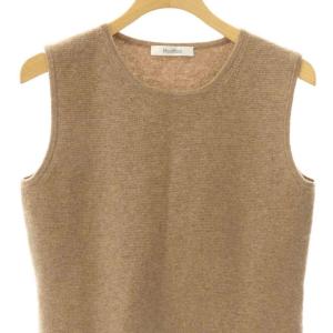 Max Mara 24AW ノースリーブニット プルオーバー ベージュ /HK OS