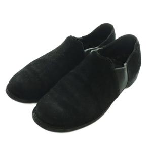 スエードサイドゴアローカットシューズ 41 ブラック