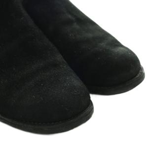 GUIDI スエードサイドゴアローカットシューズ 41 ブラック