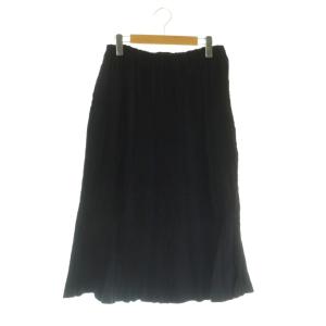 イージースカート フレア ウール混 M 黒 /MI OS