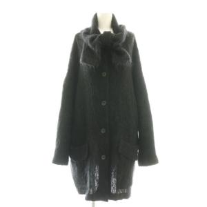 モヘヤ ウール コート M ブラック