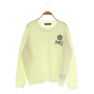 MQロゴシンプルニット2 プルオーバー セーター 長袖 刺繍 M オフホワイト /MY OS