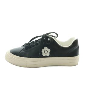 アイコンデイジーバイカラースニーカー シューズ S 黒 ブラック 白 ホワイト /AQ OS