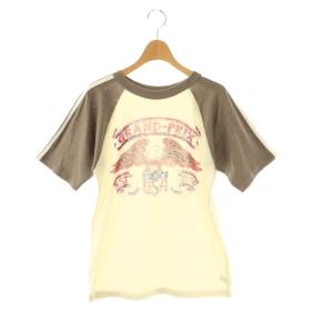 アパルトモン別注 ラグランTシャツ カットソー 半袖 F オフホワイト グレー /HK OS