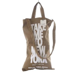 TAKE ME TO NY BAG トートバッグ ショルダーバッグ 2way 斜め掛け ブラウン /YO16