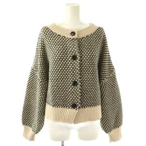 24SS 前後 2WAY ジャカード プルオーバー カーディガン アイボリー 黒 ブラック /AQ OS