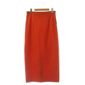 25SS 接触冷感 トリコットタイトスカート ロング コットン 38 オレンジ /NR OS