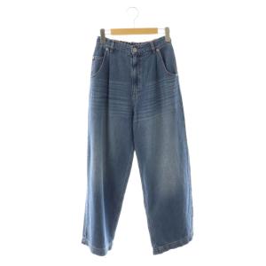 タック入りワイドデニムパンツ ワイドパンツ 36 ブルー /ES OS