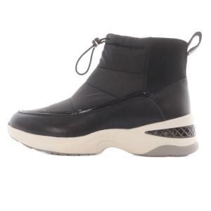 プラス ショート丈スノーブーツ 切替 XL 黒 ブラック /SR
