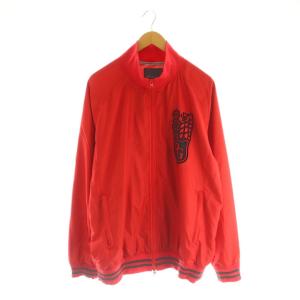 ゴルフ スウィングトップ ジャケット ブルゾン ロゴ 7 赤 /MI OS