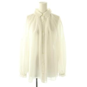 24SS ドルマンボリュームブラウス シャツ 36 白 ホワイト /AQ OS