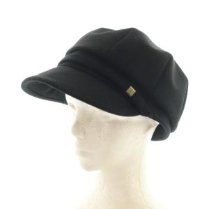 キャスケット 帽子 メタルパーツ 黒 /MI OS