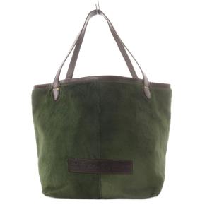 11-92 トートバッグ ハンドバッグ ファー カーキ /YO7