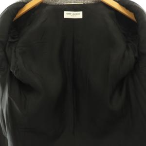 SAINT LAURENT PARIS 703958 ツイードシングルジャケット 38 グレー