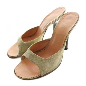 GGキャンバス サンダル 36.5 ベージュ /SS OS