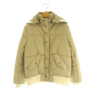 ジャケット ブルゾン 中綿 フード ベージュ アイボリー /MI OS