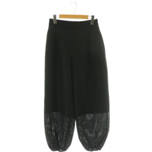 25SS ドビーメッシュパンツ ワイド タック 36 ブラック /CX OS