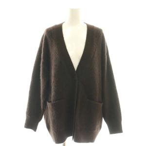 25AW フォックスカシミヤ混 カーディガン ダークブラウン