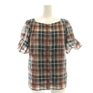 BLUE LABEL CRESTBRIDGE セットアップ ブラウス 半袖 フレアスカート ロング チェック 36 マルチカラー /DF OS